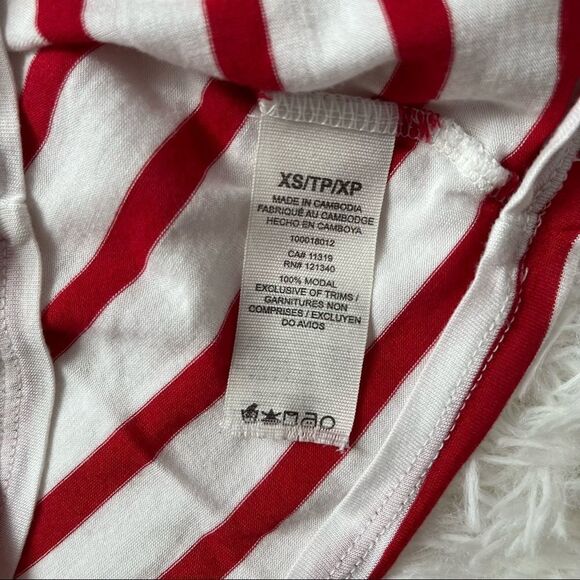 GARAGE | Red & White Striped Halter Tank Top With Blue Trim Size XS - Picture 3 of 3